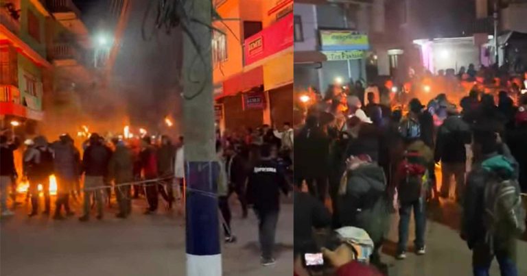 तनावग्रस्त फुङलिङ: आन्दोलनकारीद्वारा प्रहरी र सर्वसाधारणका घरमा बलिरहेको राँको प्रहार